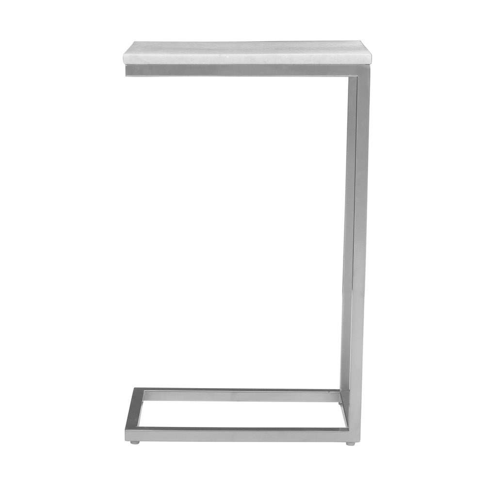 Aurora Solid Marble Modern Luxury Glam Accent C-Table (Set of 2)