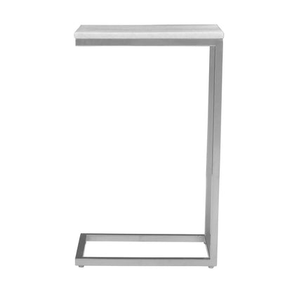 Aurora Solid Marble Modern Luxury Glam Accent C-Table (Set of 2)