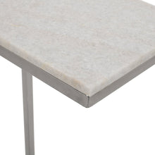 Aurora Solid Marble Modern Luxury Glam Accent C-Table (Set of 2)