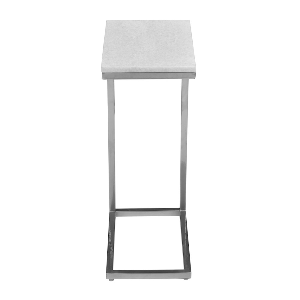 Aurora Solid Marble Modern Luxury Glam Accent C-Table (Set of 2)