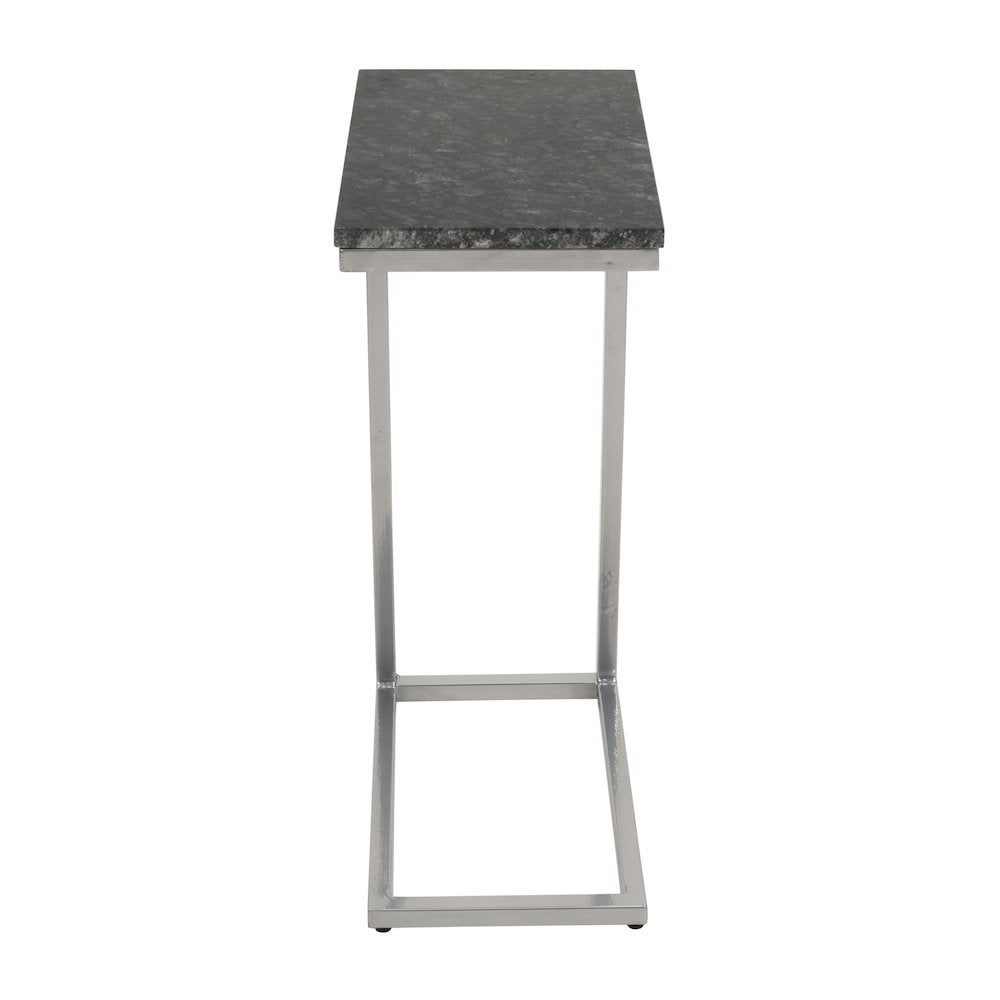 Aurora Solid Marble Modern Luxury Glam Accent C-Table (Set of 2)