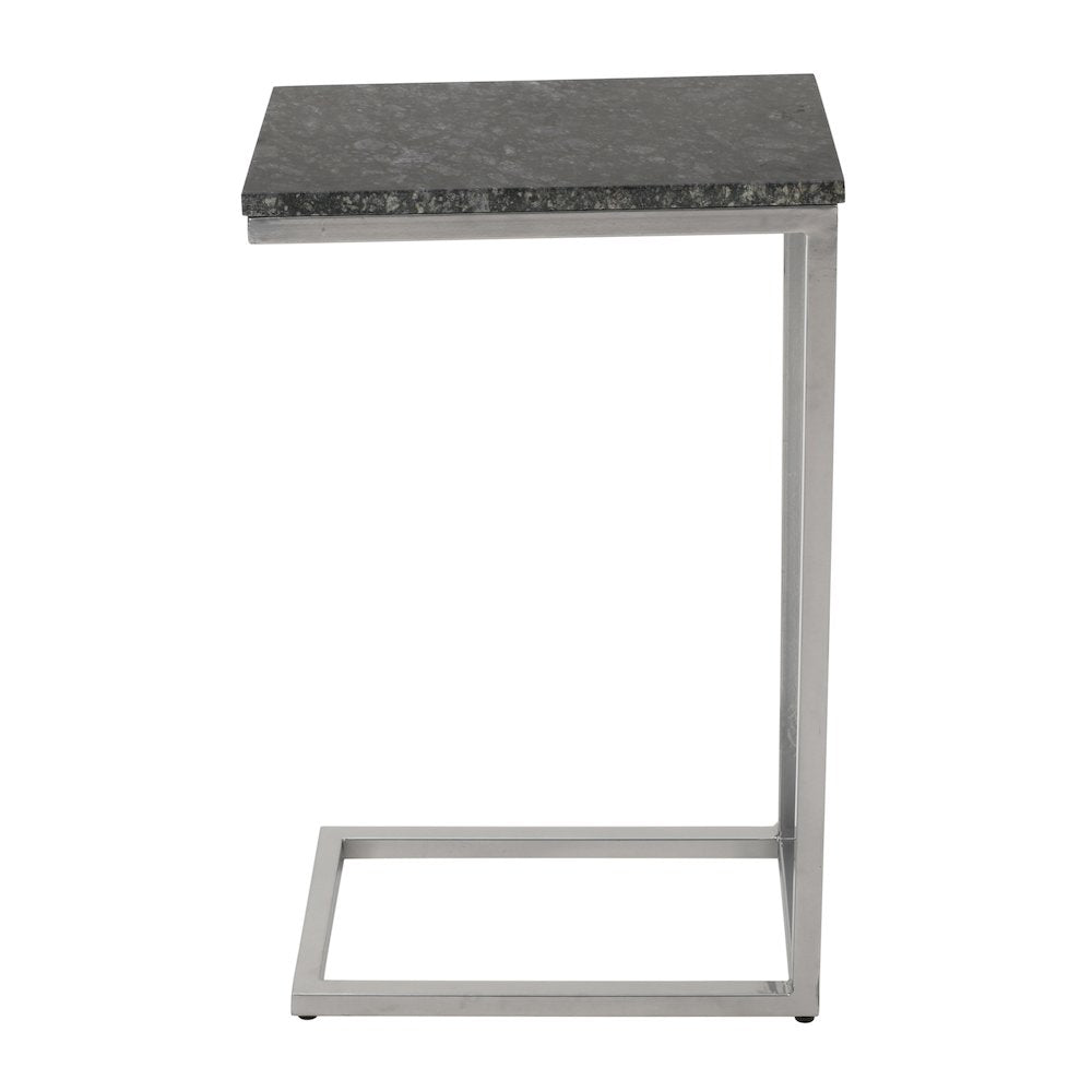 Aurora Solid Marble Modern Luxury Glam Accent C-Table (Set of 2)
