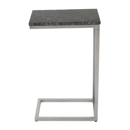 Aurora Solid Marble Modern Luxury Glam Accent C-Table (Set of 2)
