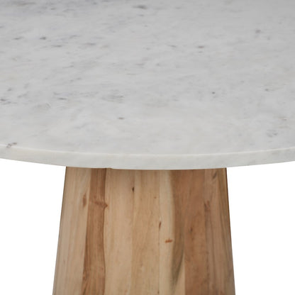 Nolan Marble Top Three Pack Solid Wood Accent Table Set