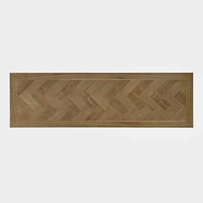 Modern Transitional 60" Chevron Fireplace Storage Console TV Stand