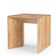 Lux Solid Wood Modern Angled End Table