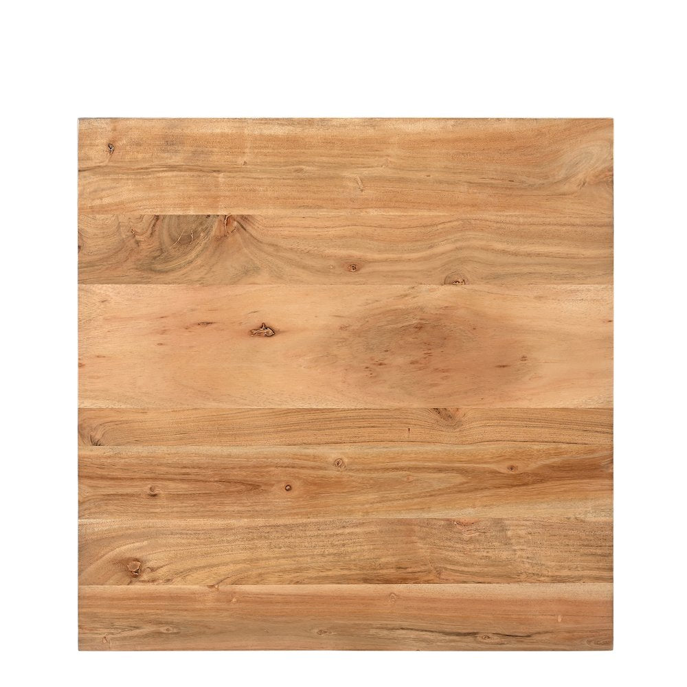 Lux Solid Wood Modern Angled End Table