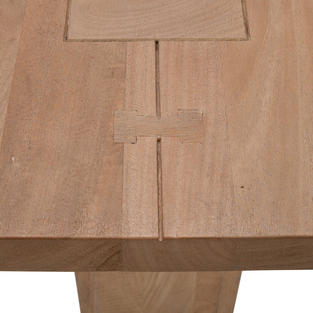 Modern Rustic 54" Solid Wood Double Pedestal Coffee Table