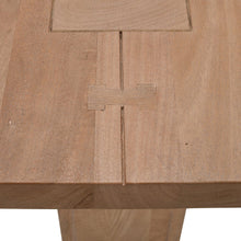 Modern Rustic 54" Solid Wood Double Pedestal Coffee Table