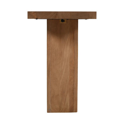 Modern Rustic 58" Solid Wood Double Pedestal Console Sofa Table