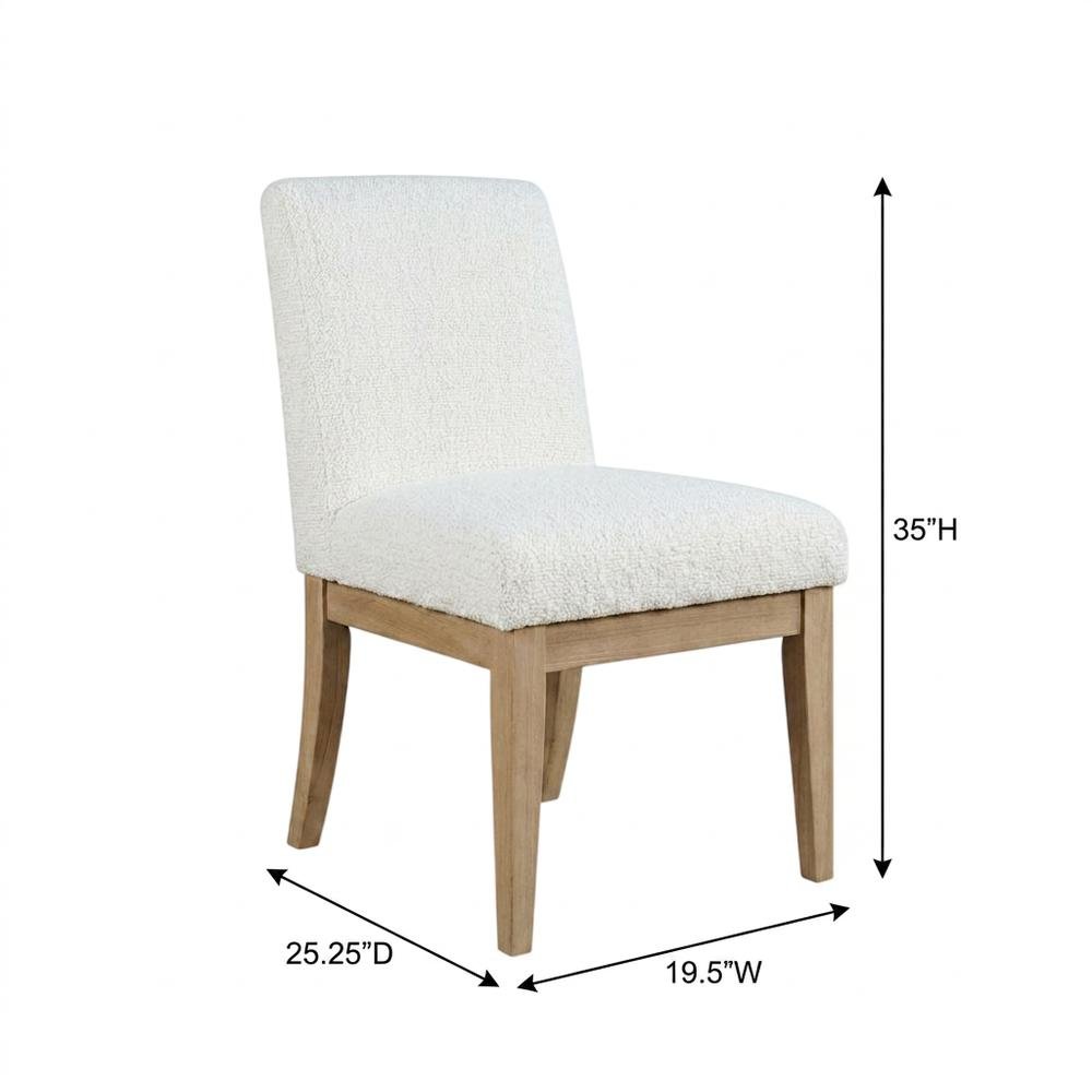 Solid Wood Upholstered Parsons Dining Chairs, Brown, Set of 2