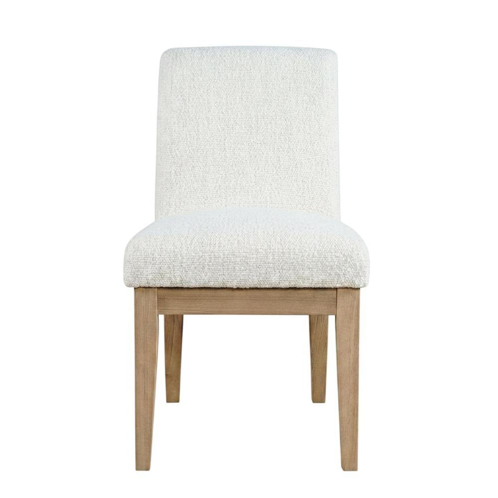 Solid Wood Upholstered Parsons Dining Chairs, Brown, Set of 2