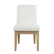 Solid Wood Upholstered Parsons Dining Chairs, Brown, Set of 2