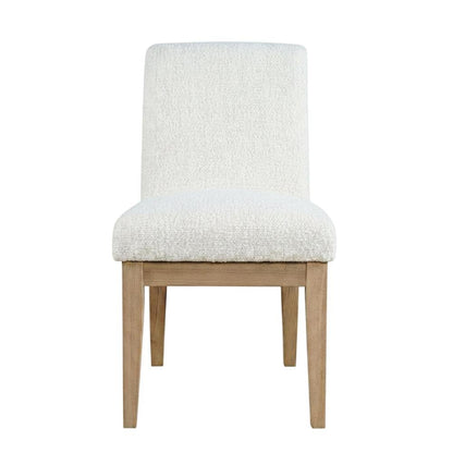 Solid Wood Upholstered Parsons Dining Chairs, Brown, Set of 2