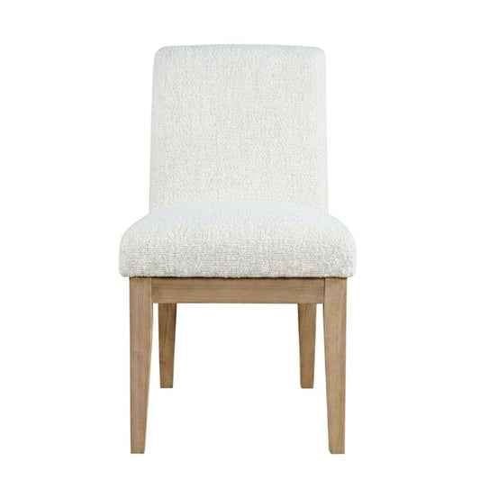 Solid Wood Upholstered Parsons Dining Chairs, Brown, Set of 2