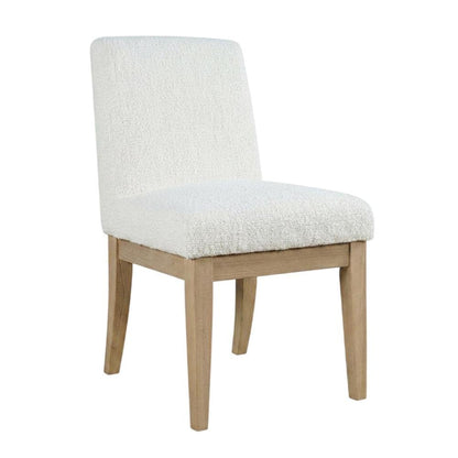 Solid Wood Upholstered Parsons Dining Chairs, Brown, Set of 2
