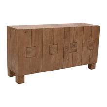 Sequoia 62" Modern Rustic Solid Wood Four Door Sideboard Storage Cabinet