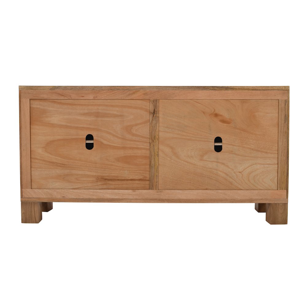 Sequoia 62" Modern Rustic Solid Wood Four Door Sideboard Storage Cabinet