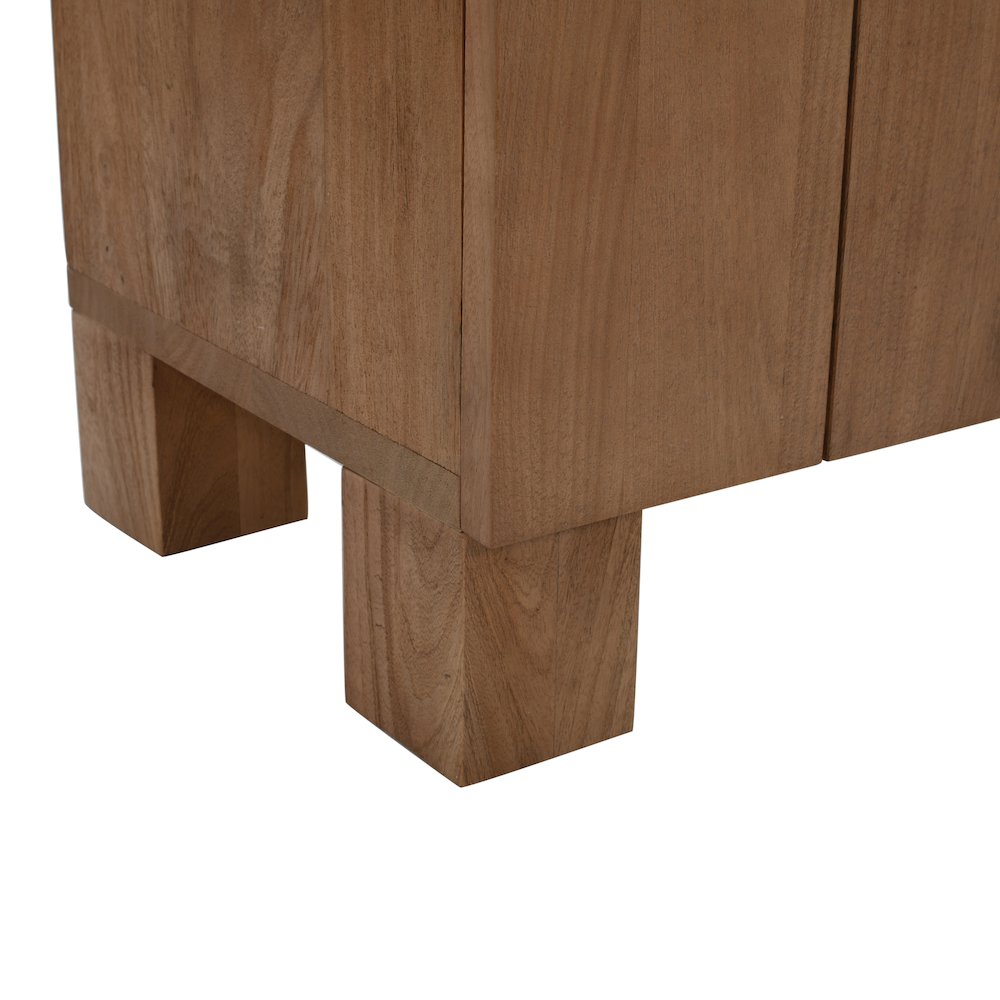 Sequoia 62" Modern Rustic Solid Wood Four Door Sideboard Storage Cabinet