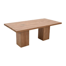79" Rustic Modern Luxury Solid Wood Butcher Block Double Pedestal Dining Table