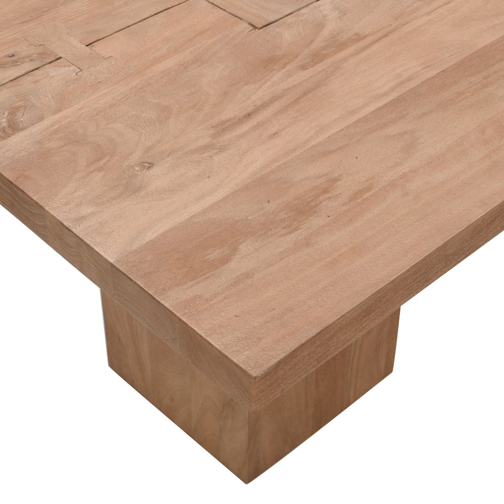 79" Rustic Modern Luxury Solid Wood Butcher Block Double Pedestal Dining Table