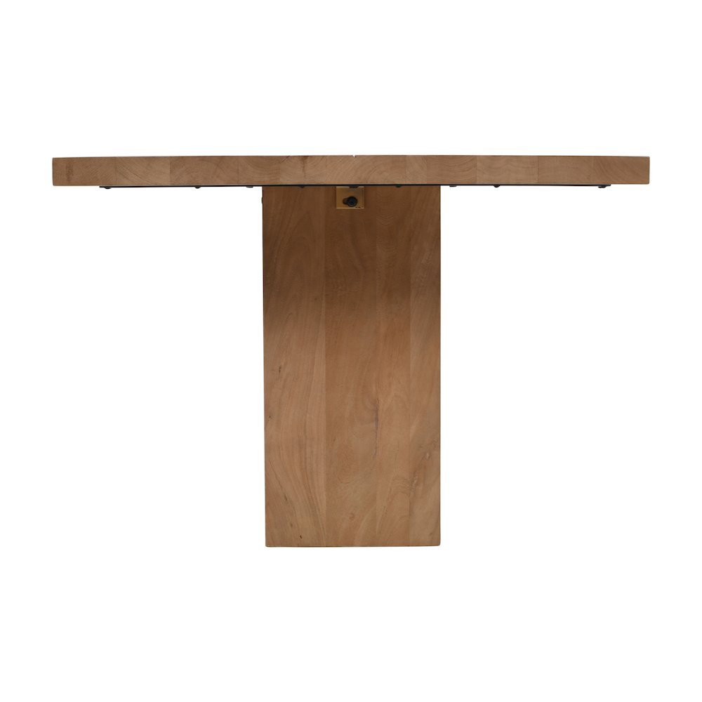 79" Rustic Modern Luxury Solid Wood Butcher Block Double Pedestal Dining Table