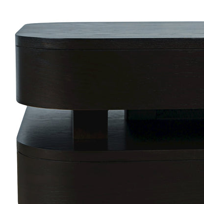 Mid-Century Modern Floating Sculpture Layered Coffee Table with Caster Wheels