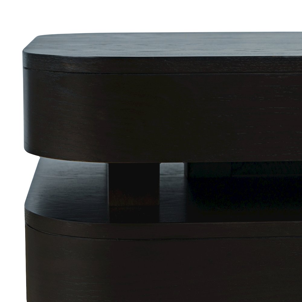 Mid-Century Modern Floating Sculpture Layered Coffee Table with Caster Wheels