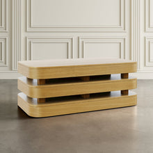 Mid-Century Modern Floating Sculpture Layered Coffee Table with Caster Wheels