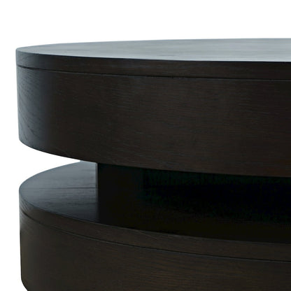 Mid-Century Modern Floating Sculpture Round Layered Coffee Table