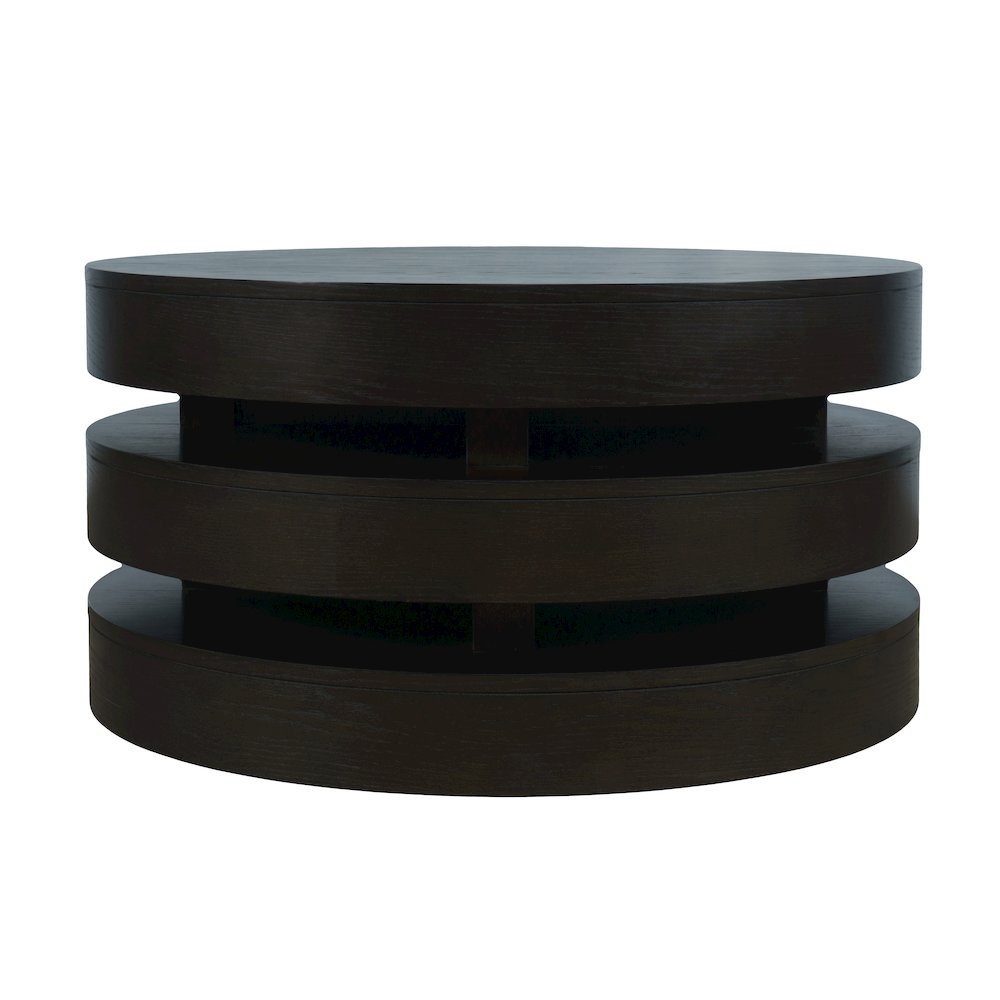 Mid-Century Modern Floating Sculpture Round Layered Coffee Table