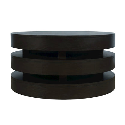 Mid-Century Modern Floating Sculpture Round Layered Coffee Table