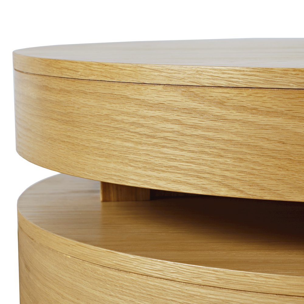 Mid-Century Modern Floating Sculpture Round Layered Coffee Table