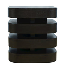 Brix Mid-Century Modern Floating Sculpture Layered Square End Table