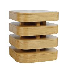 Brix Mid-Century Modern Floating Sculpture Layered Square End Table