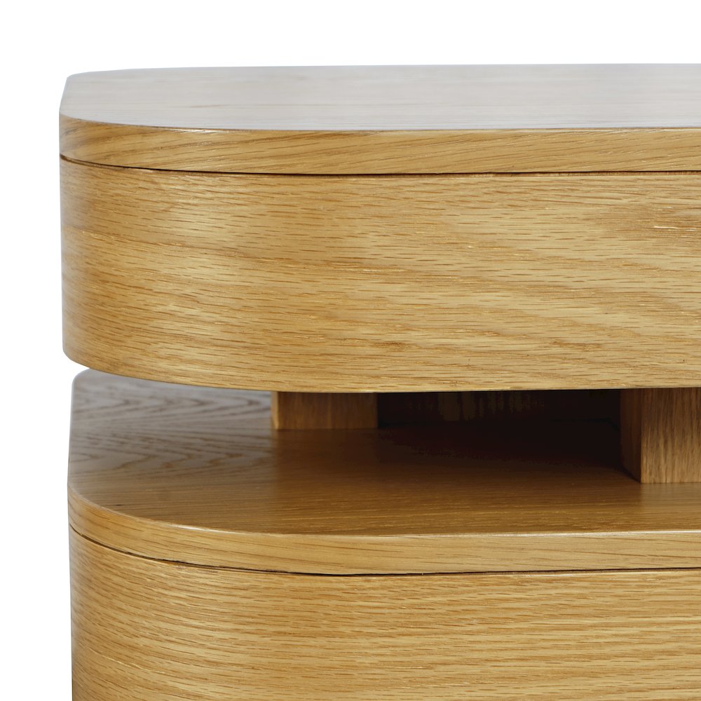 Brix Mid-Century Modern Floating Sculpture Layered Square End Table