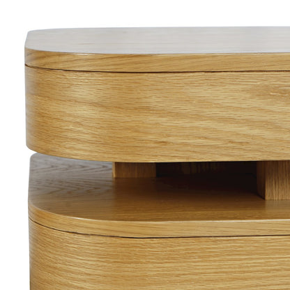 Brix Mid-Century Modern Floating Sculpture Layered Square End Table