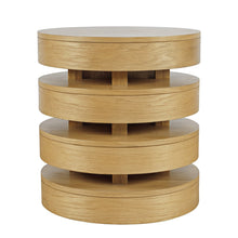 Brix Mid-Century Modern Floating Sculpture Layered Round End Table
