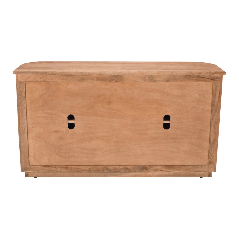 Breck Solid Wood 60" Mid-Century Modern Curved Sideboard Bar Storage Cabinet