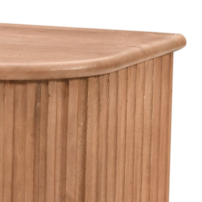 Breck Solid Wood 60" Mid-Century Modern Curved Sideboard Bar Storage Cabinet