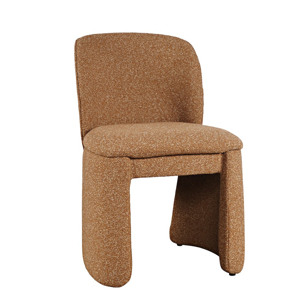 Breck Mid-Century Modern Curved Upholstered Dining Chair - Set of 2