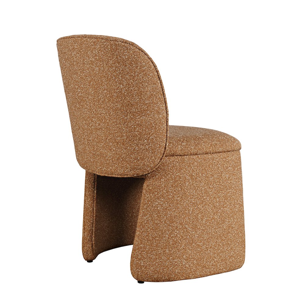 Breck Mid-Century Modern Curved Upholstered Dining Chair - Set of 2
