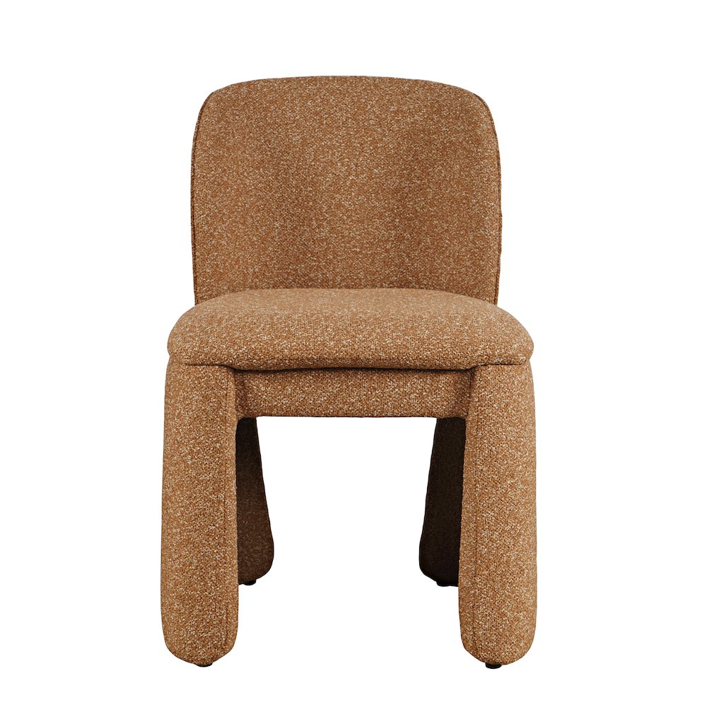 Breck Mid-Century Modern Curved Upholstered Dining Chair - Set of 2