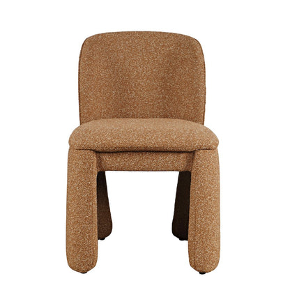 Breck Mid-Century Modern Curved Upholstered Dining Chair - Set of 2