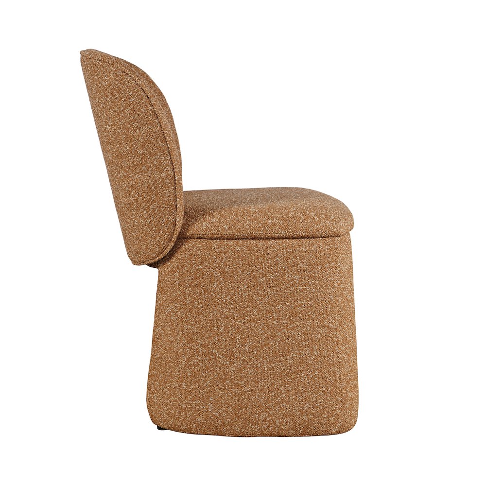 Breck Mid-Century Modern Curved Upholstered Dining Chair - Set of 2