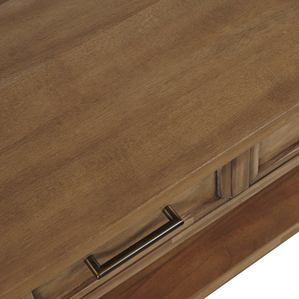Claremont Transitional Rustic Wood Lift-Top Coffee Table with Wheels