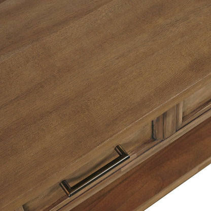 Claremont Transitional Rustic Wood Lift-Top Coffee Table with Wheels