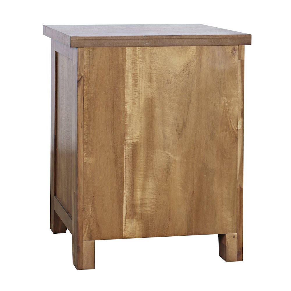 Claremont Transitional Rustic Wood Accent End Table with Storage