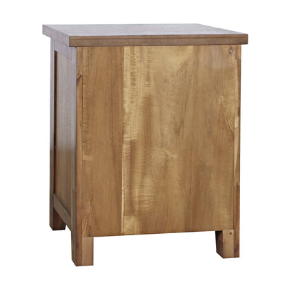 Claremont Transitional Rustic Wood Accent End Table with Storage