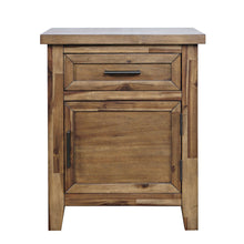 Claremont Transitional Rustic Wood Accent End Table with Storage